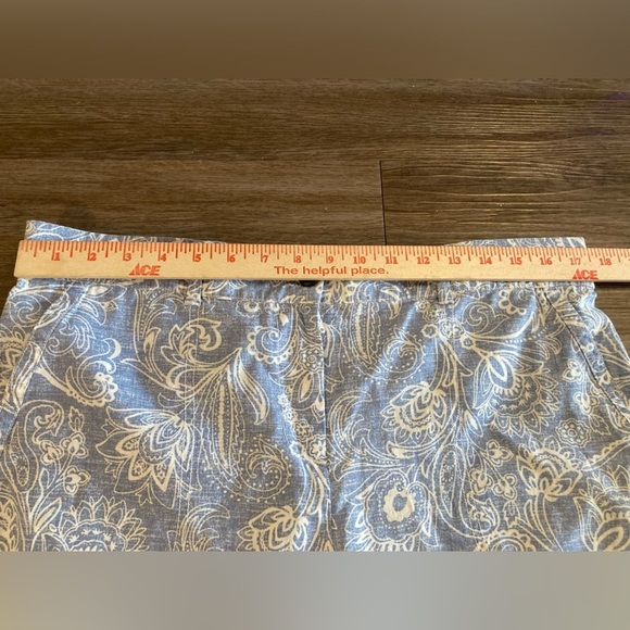 Talbots Crop Pants 16P Linen Blend Floral - Picture 6 of 11